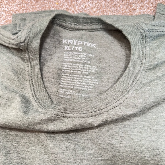 4/$20 Kryptek Men’s XL Green T-Shirt American Flag Hunting Outdoor Tee 0026 - Picture 7 of 7